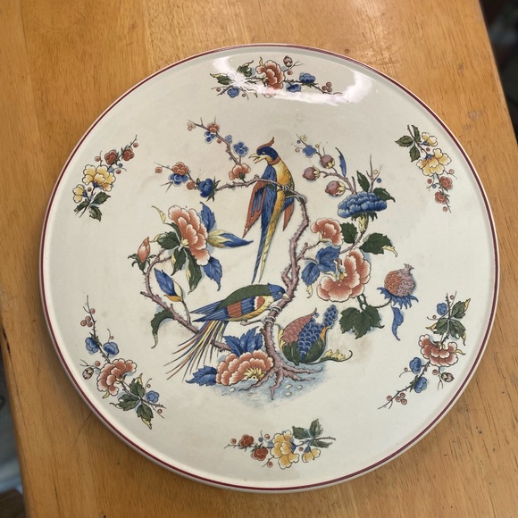 VILLEROY & BOCH Antique 12" Chop Plate (Round Platter) ROUEN Pattern HTF. - Picture 6 of 6